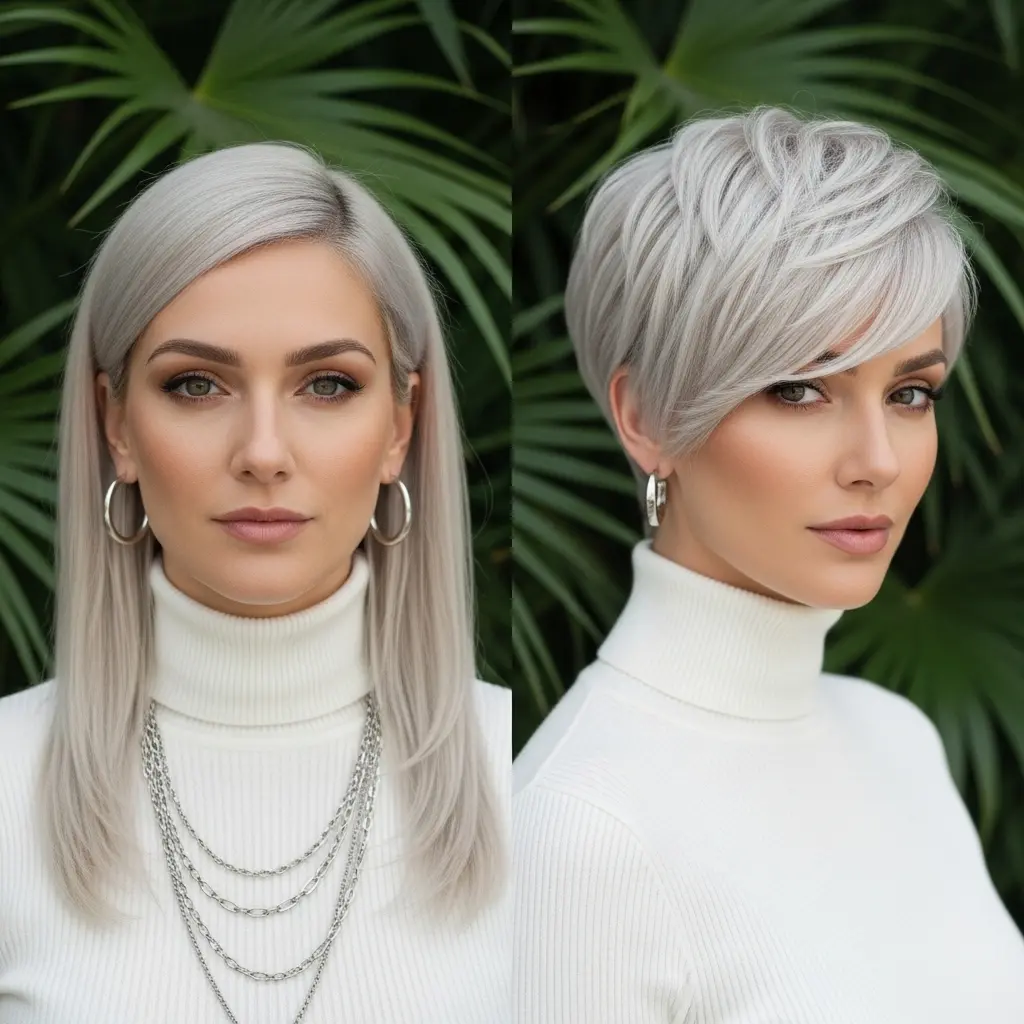 #10 Layered Pixie Crop with a Long Fringe