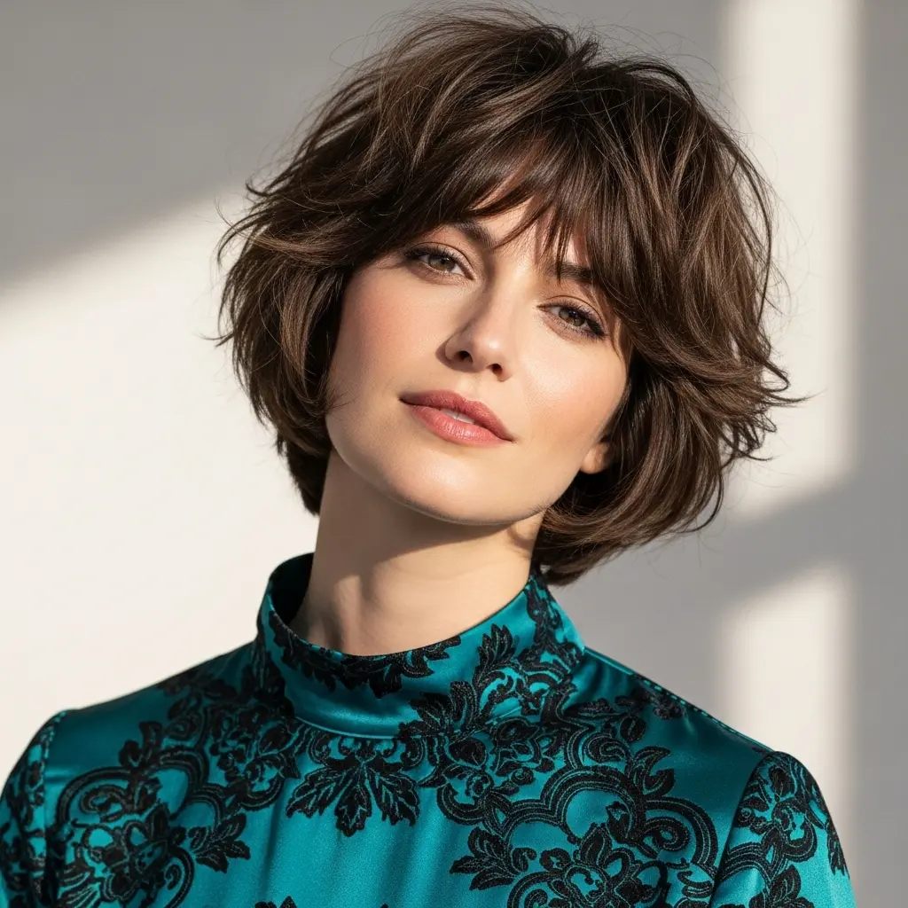 #10 Tapered Shag Bob with Feathered Bangs