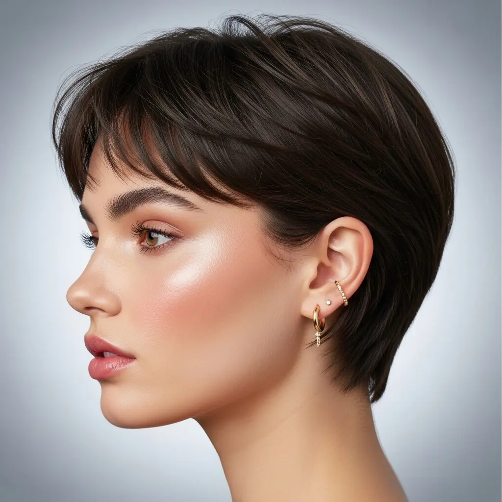 #11 Modern Textured Pixie with Soft Fringe
