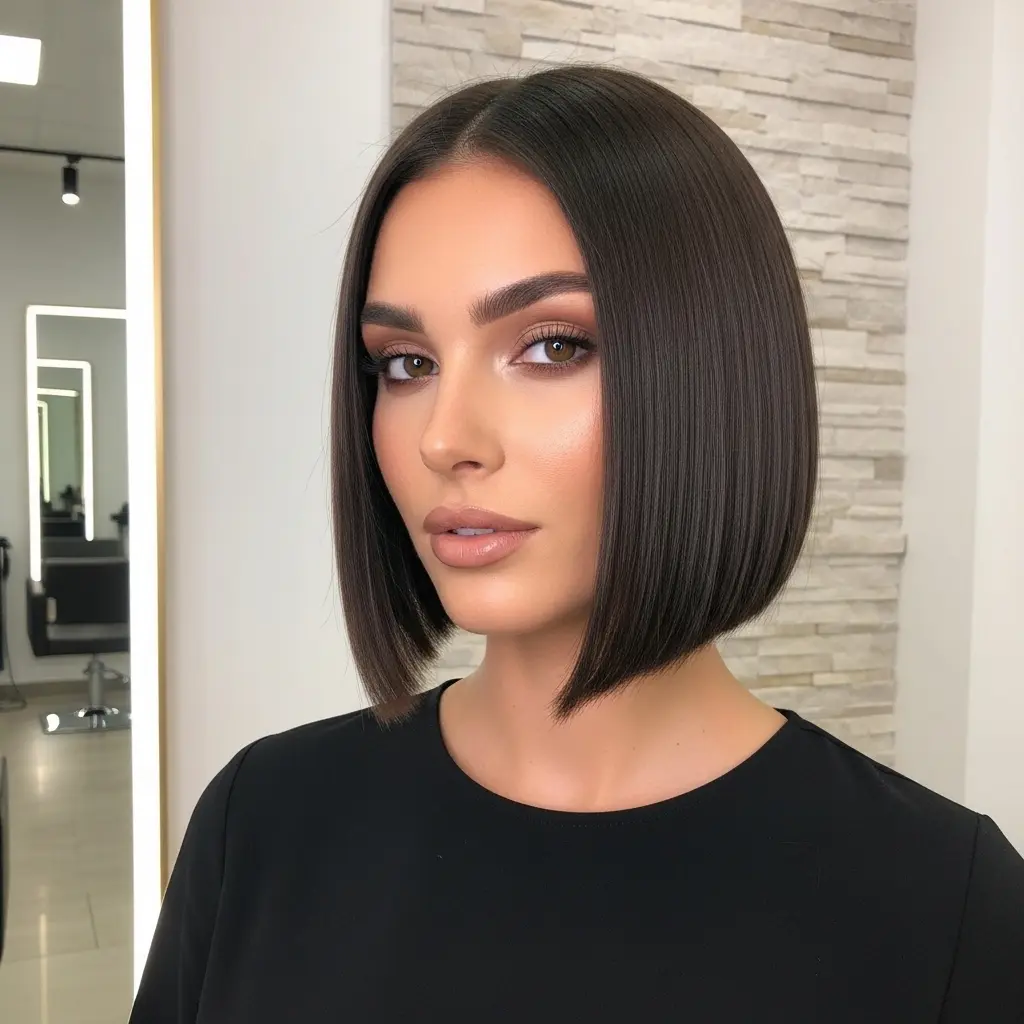 #11 Stylish Inverted Bob for Medium-Length Hair