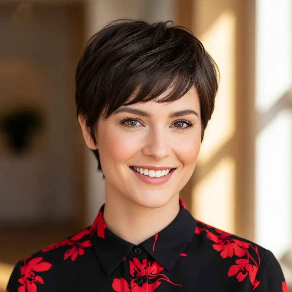 #11 Wispy Fringe on a Choppy Pixie