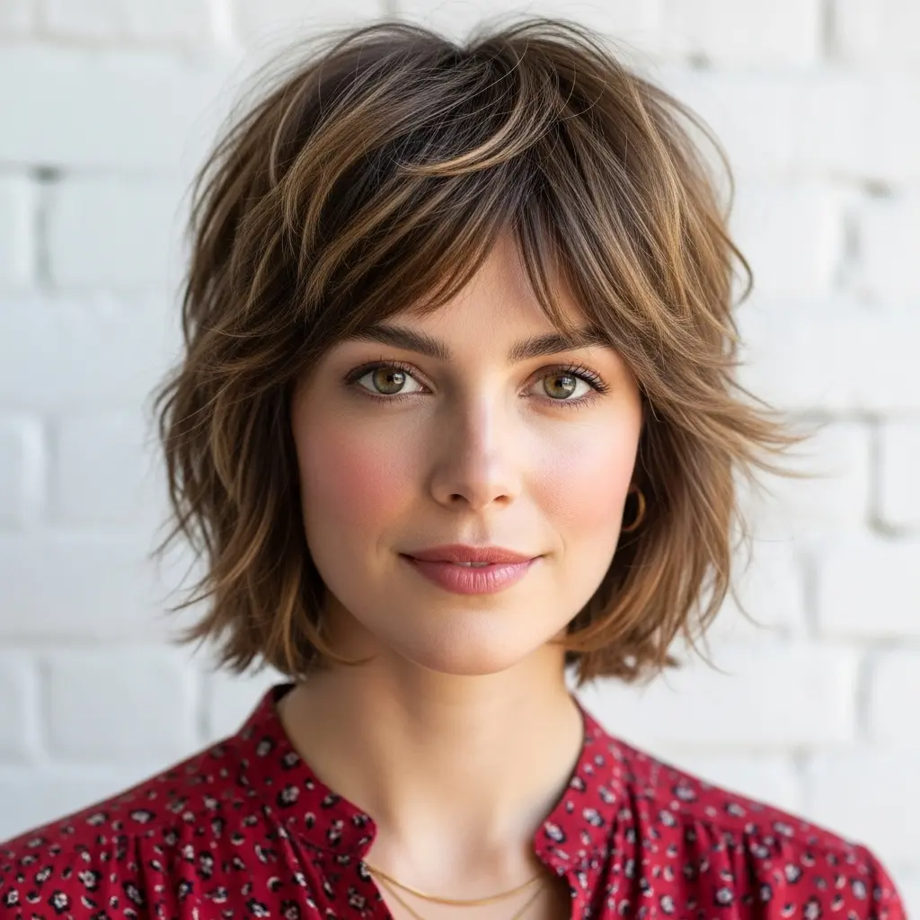 #12 Autumn-Inspired Tousled Wolf Cut