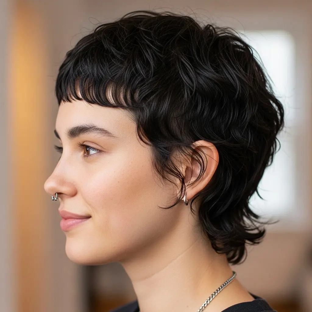 #12 Textured Short Crop with Playful Fringe