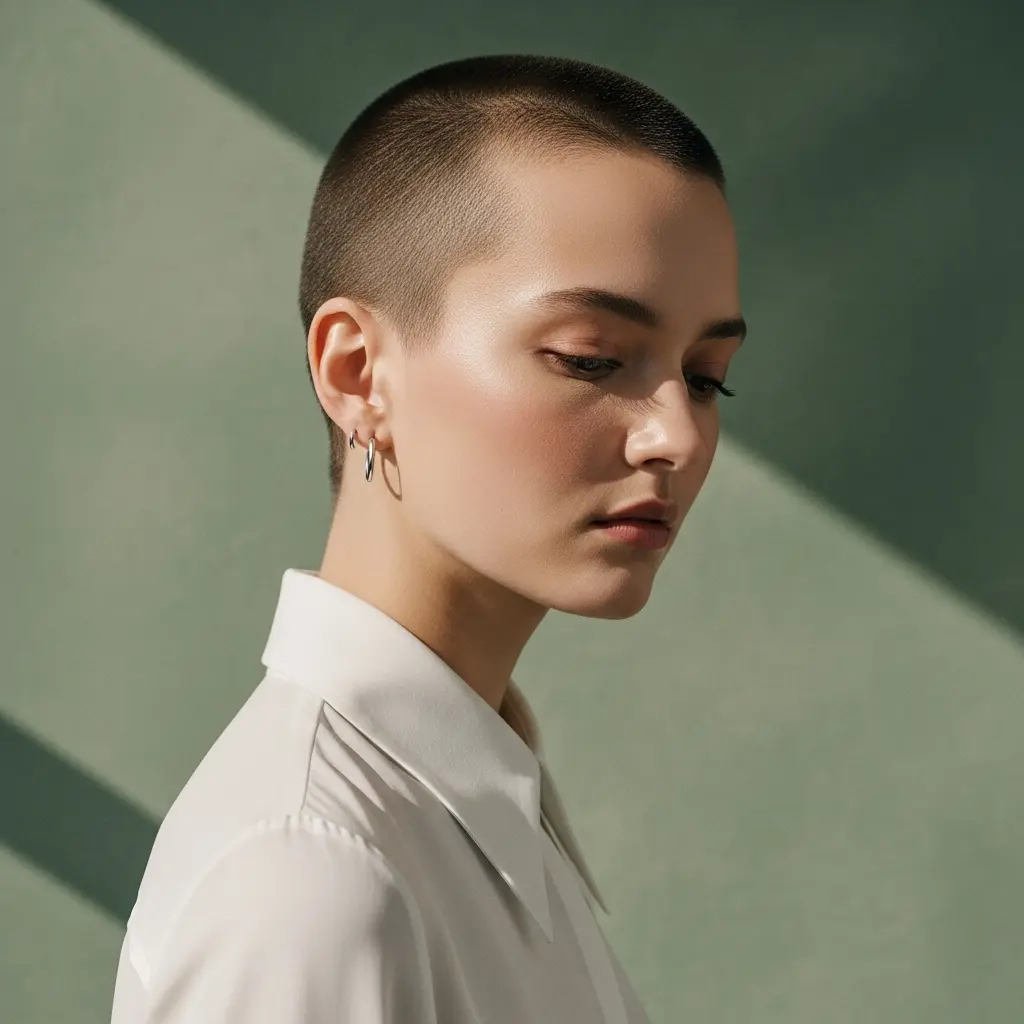 #12 Minimalist Buzz Cut with Defined Edges