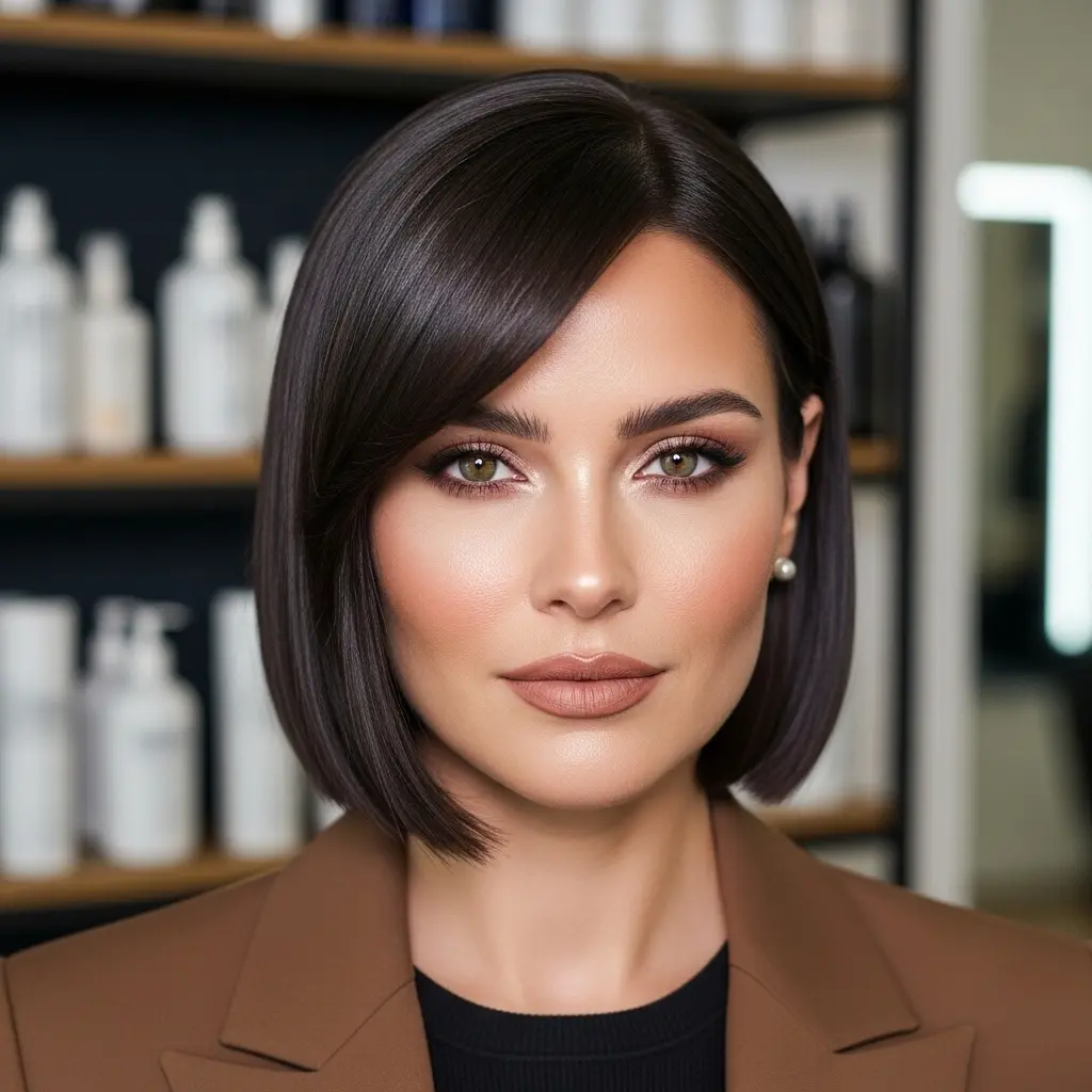 #12 Executive Bob with Side-Swept Bangs