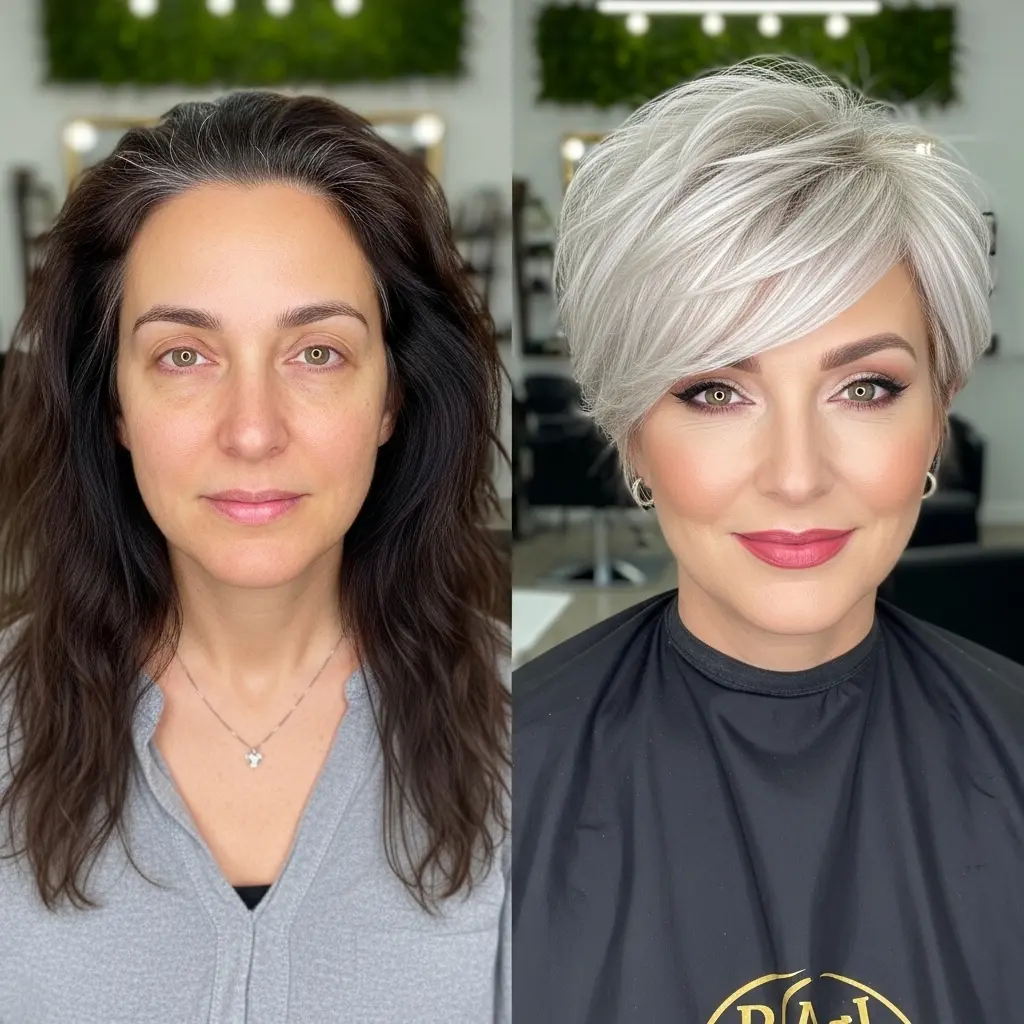 #12 Edgy Blonde Pixie with Long Choppy Bangs