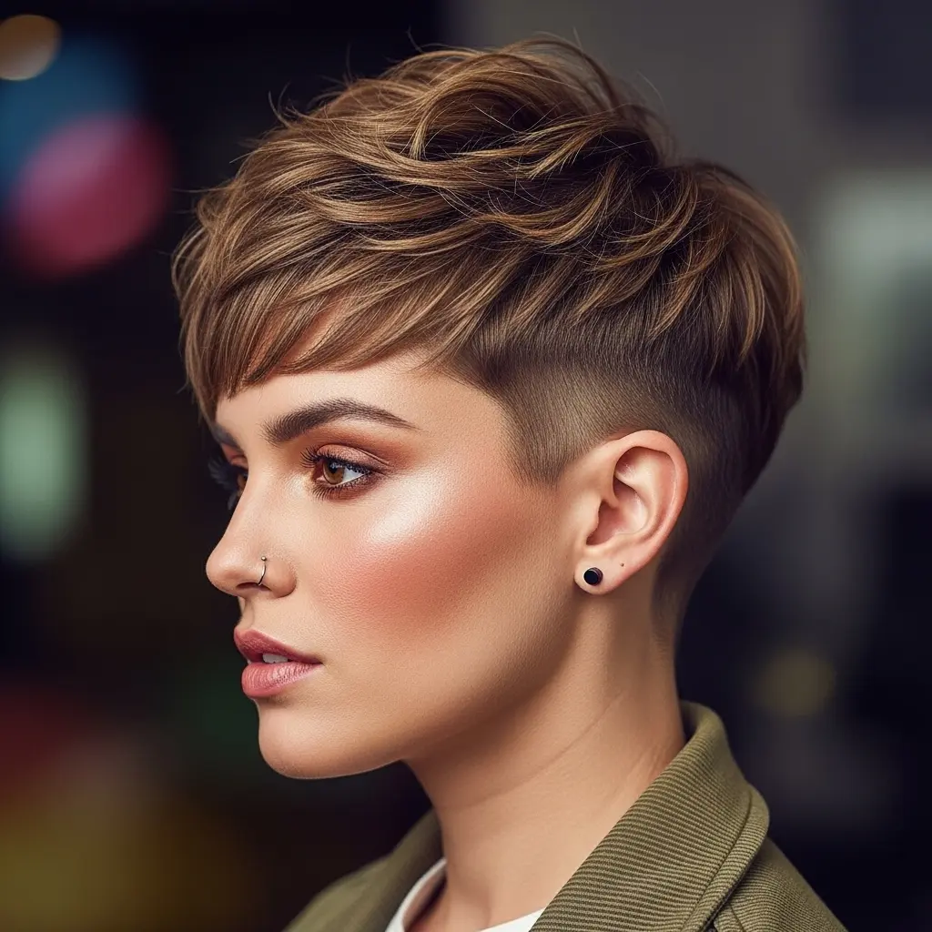 #13 Textured Short Crop with Effortless Layers