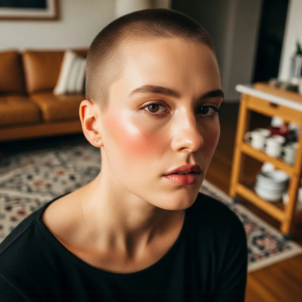 #13 Freshly Shaved Buzz Cut with Subtle Shine