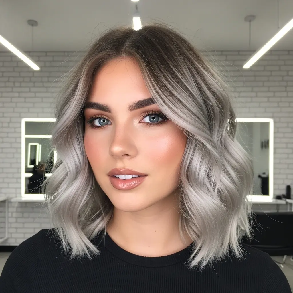 #13 Rooted Bob with Ashy Ends