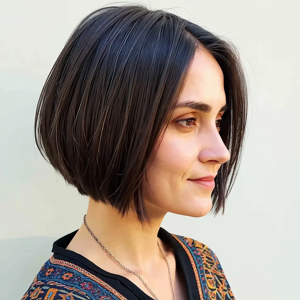 #13 Sun-Kissed Precision Bob Cut