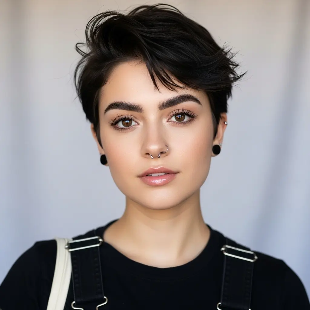 #14 Chic Textured Pixie Cut with Soft Layered Fringe