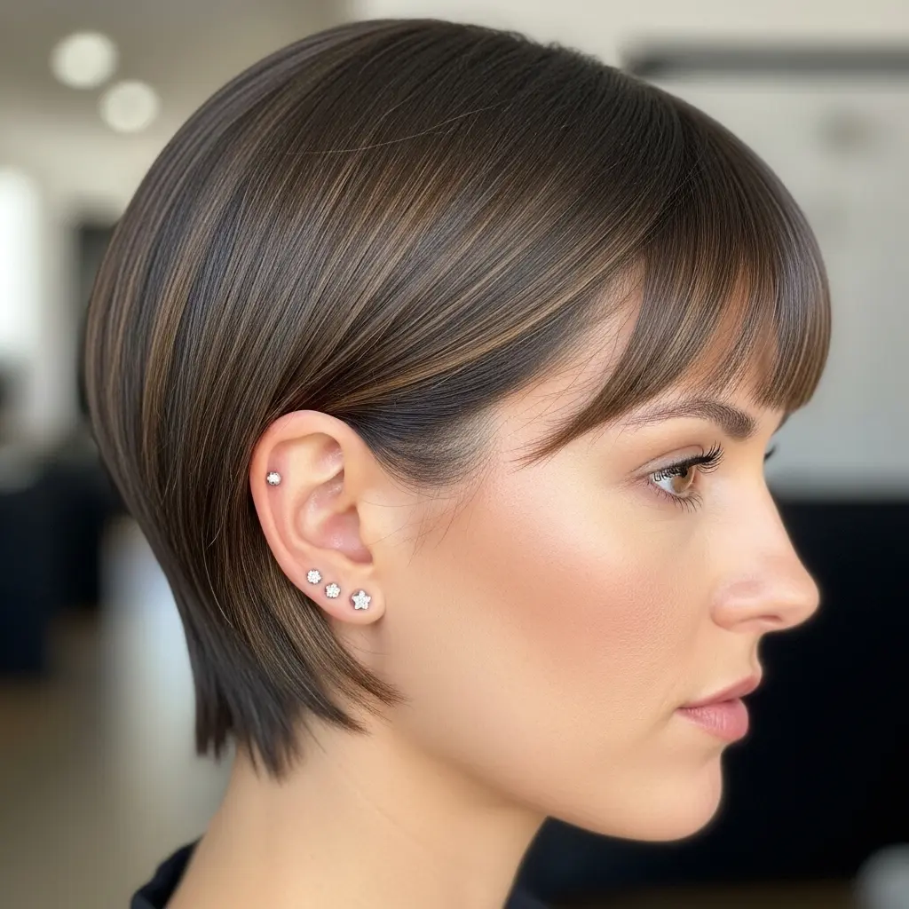 #14 Coffee Brown Long Pixie Bob with Sideburns