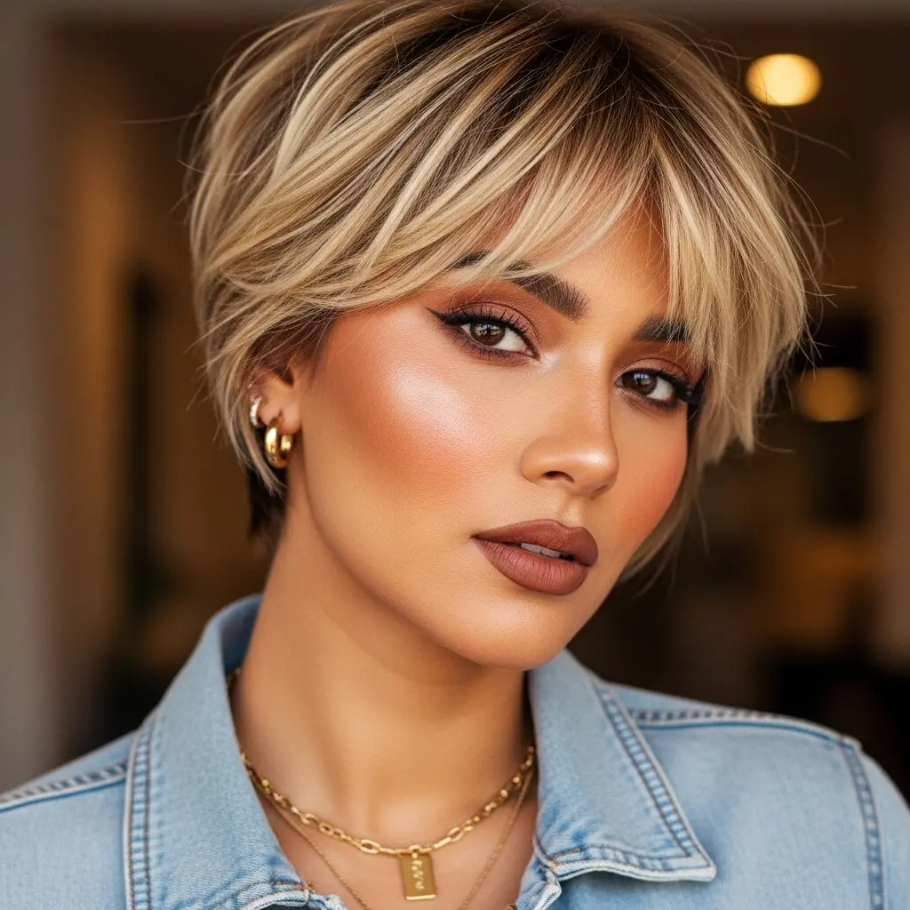 #15 Textured Pixie Cut with Subtle Highlights