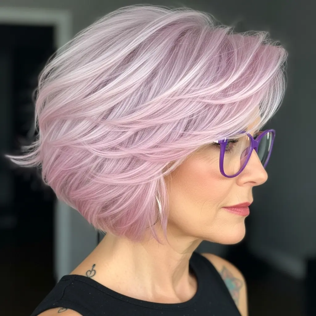 #15 Soft Layers on a Bob for Ladies Over 60