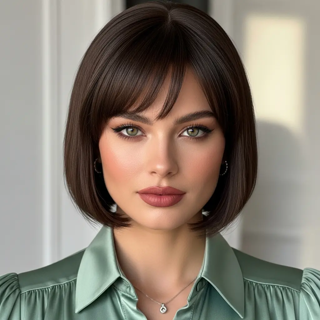 #15 Refined Short Bob with Bangs
