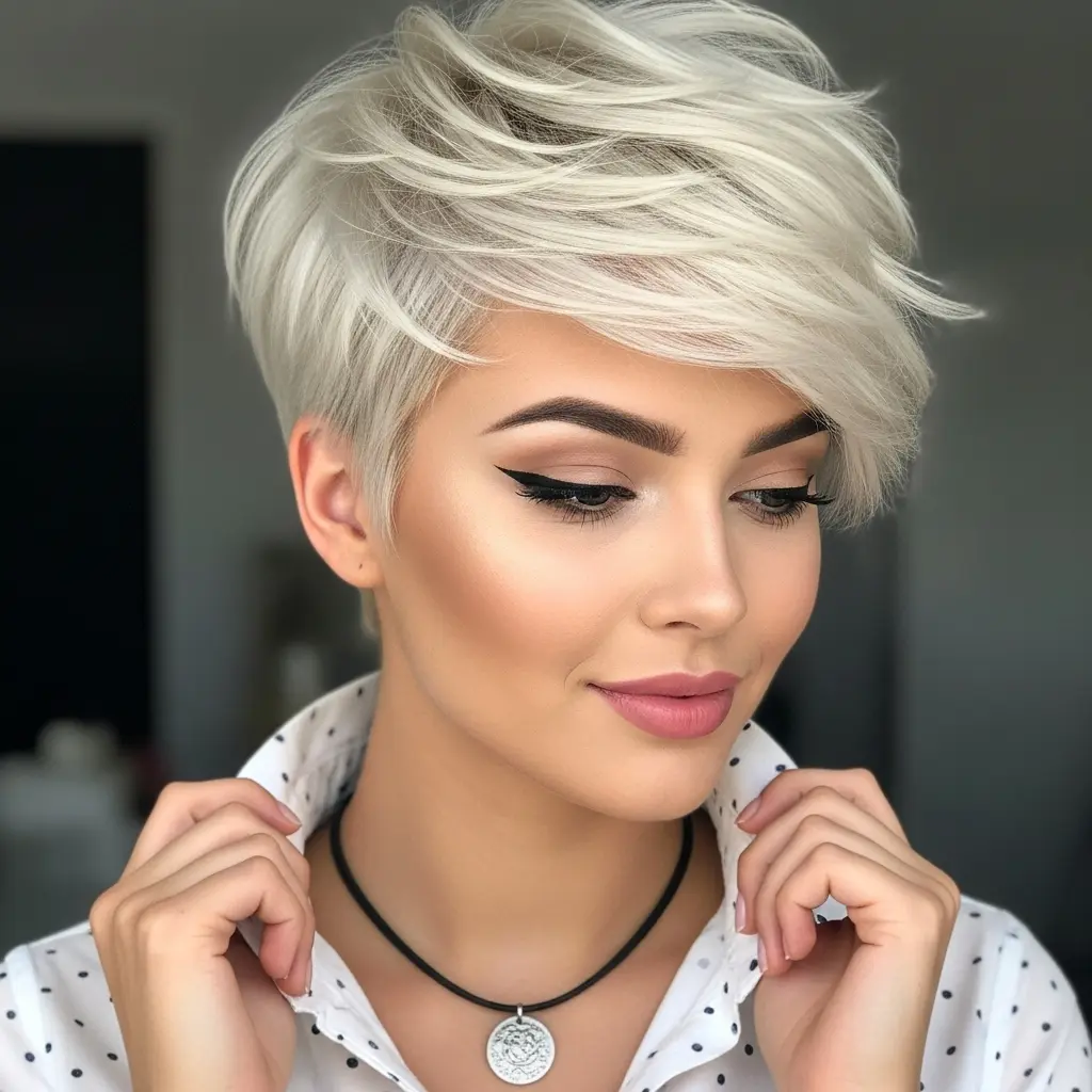 #15 Choppy Bangs on a Short Pixie