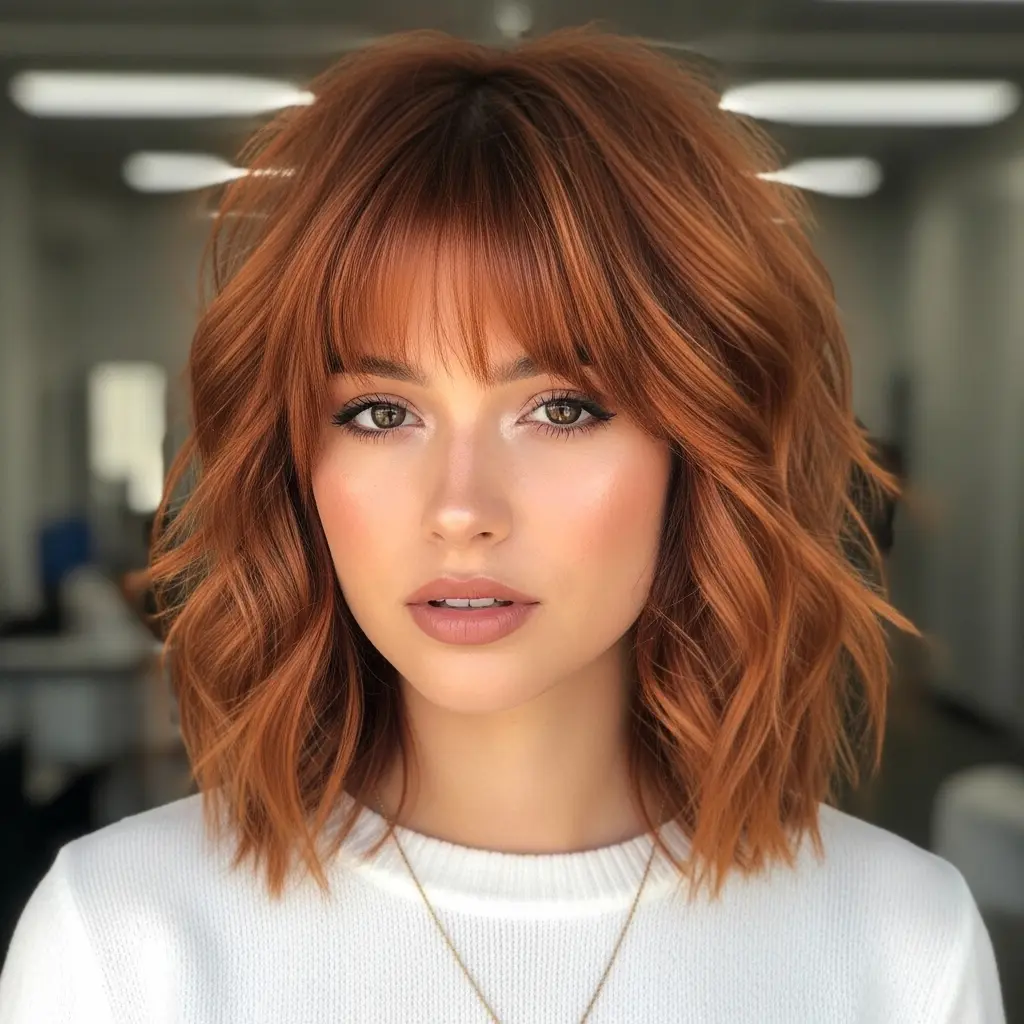 #15 Dimensional Copper with See-Through Fringe