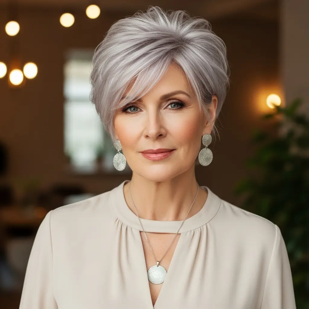 #17 Tousled Choppy Pixie Cut for Women Over 50
