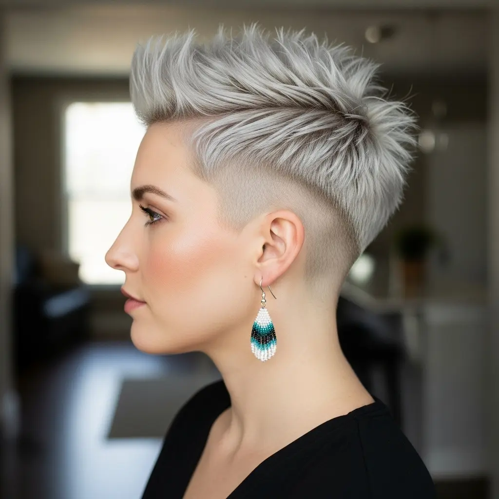 #17 Edgy Short Fade with Textured Top