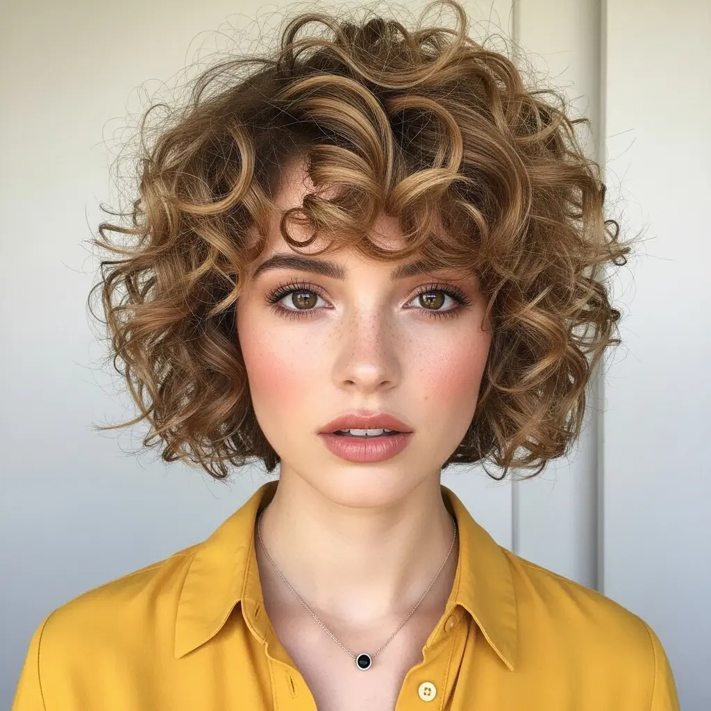 #19 Short with Long Fringe and Curls