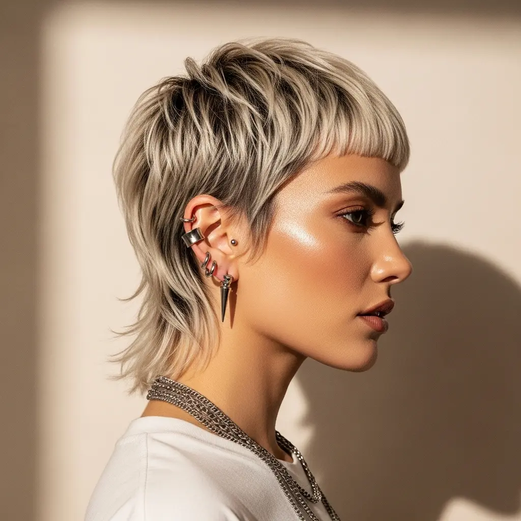 #19 Modern Textured Crop with Soft Fringe