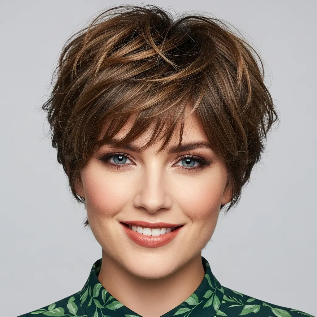 #2 Textured Tousled Bob with Wispy Bangs