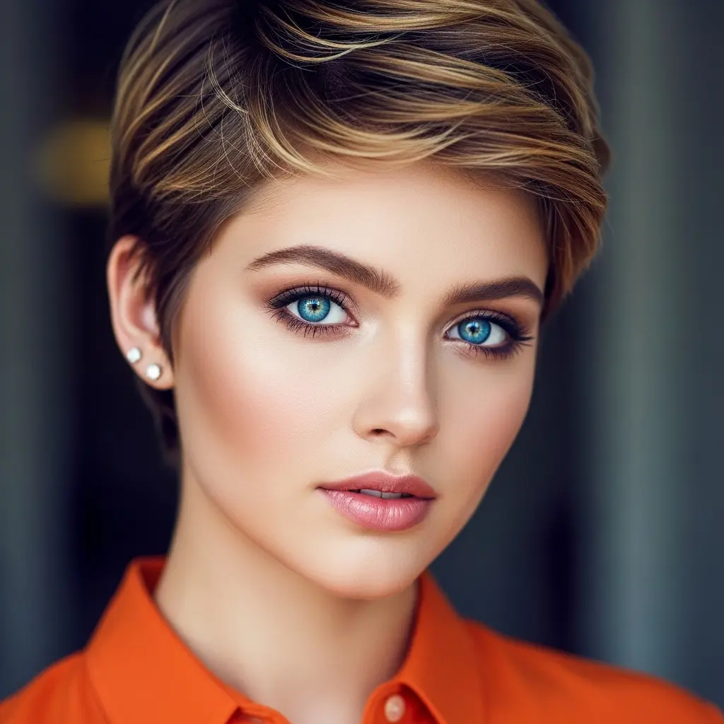 #2 Layered Pixie for Thick Hair with Bangs