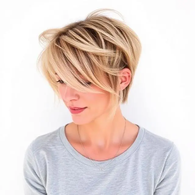 #2 Stylish Layered and Choppy Pixie
