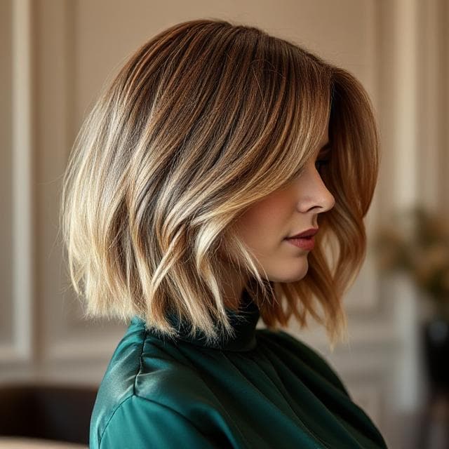 #2 Bob with Feathered Ends for a Soft Look