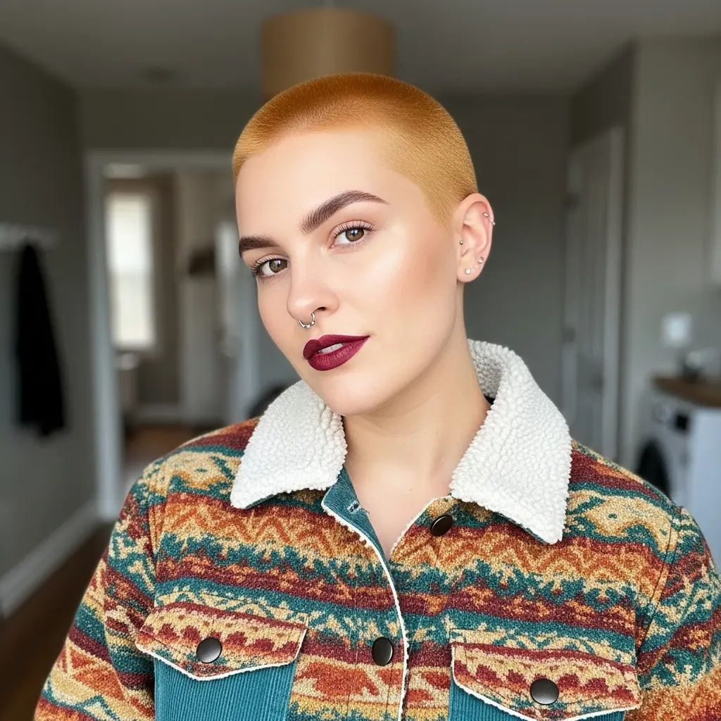 #23 Sleek Precision-Cut Buzz Style