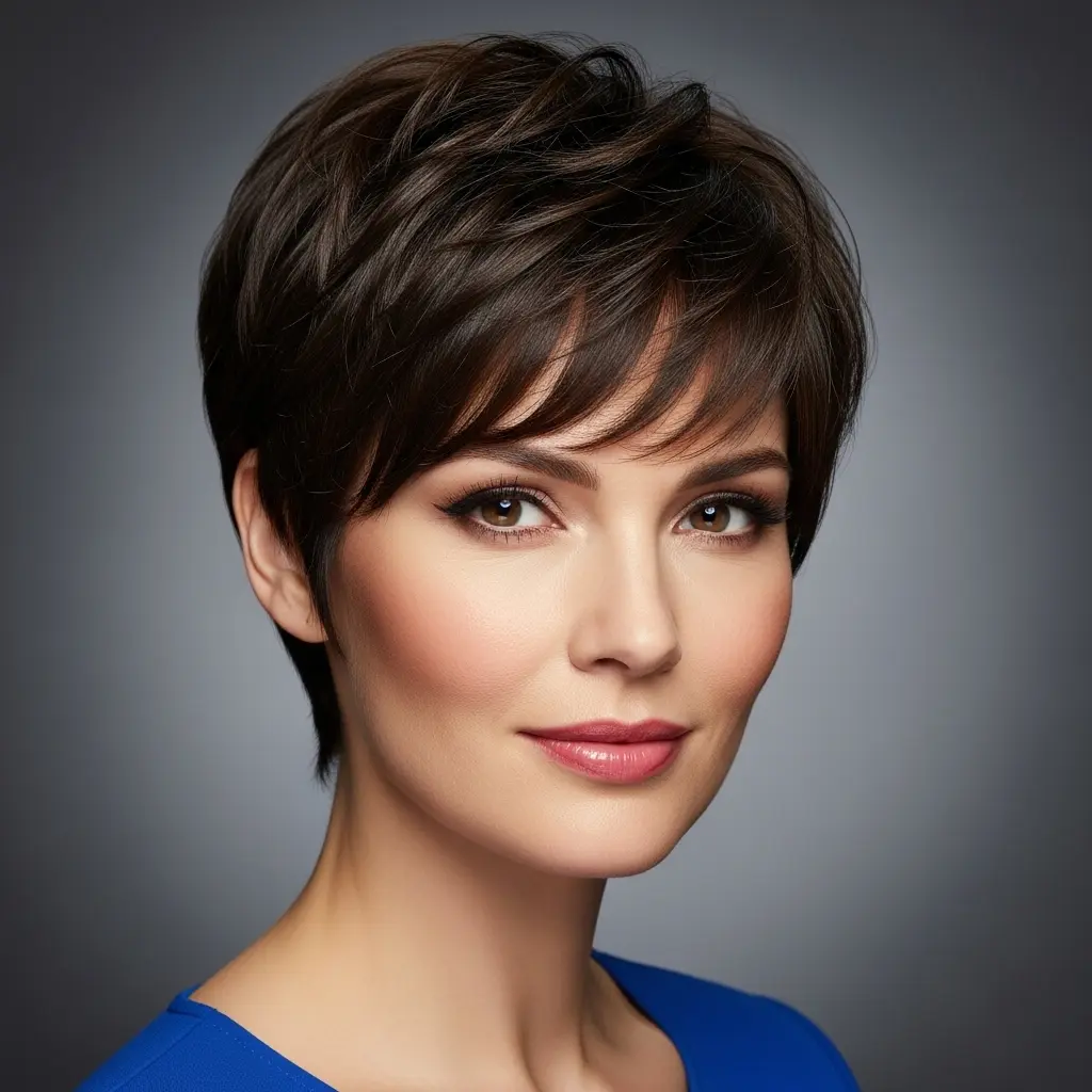 #25 Long Pixie with Choppy Layers