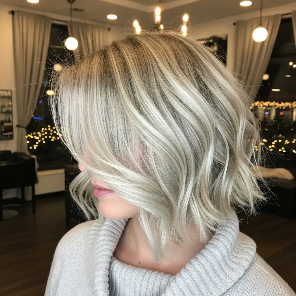 #4 Short Feathered Bob with Textured Layers