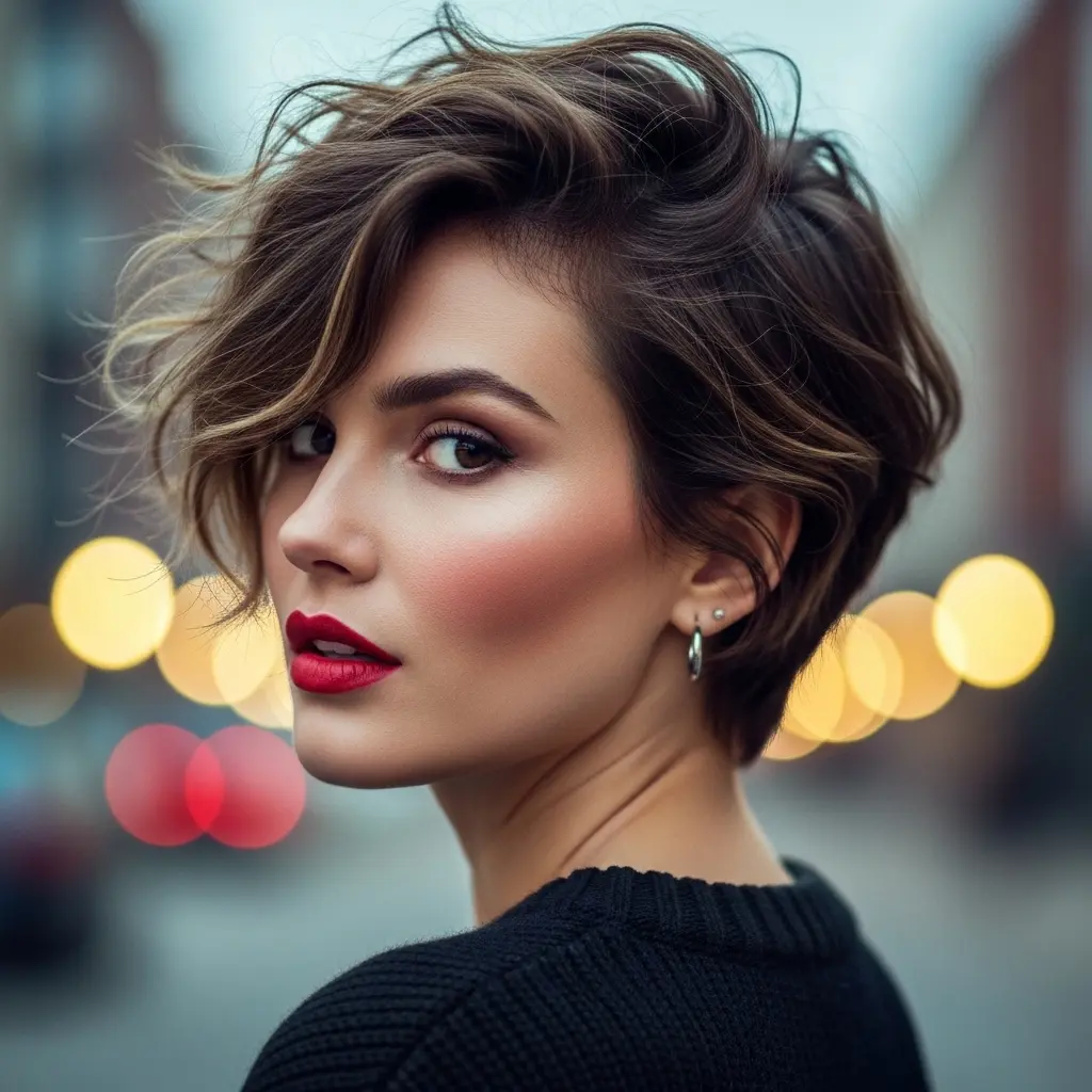 #4 Curly Elegance in a Short Pixie