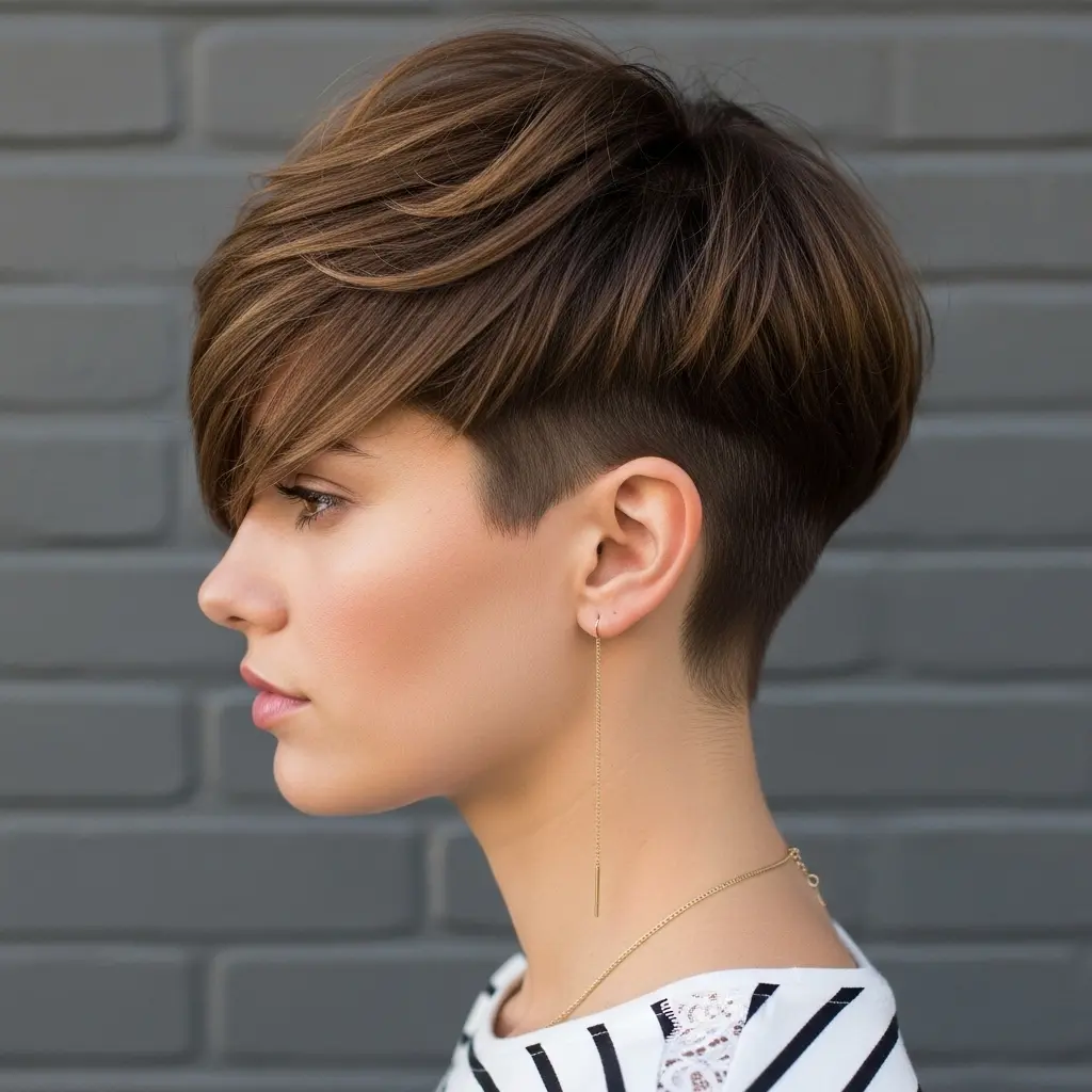 #5 Chic Asymmetrical Short Cut with Soft Layers
