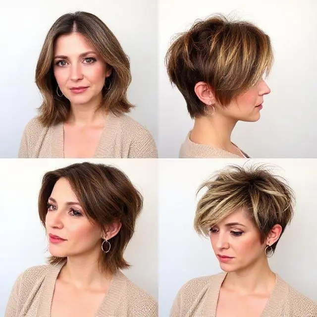 #5 Shaggy Long Pixie with Side-Swept Bangs