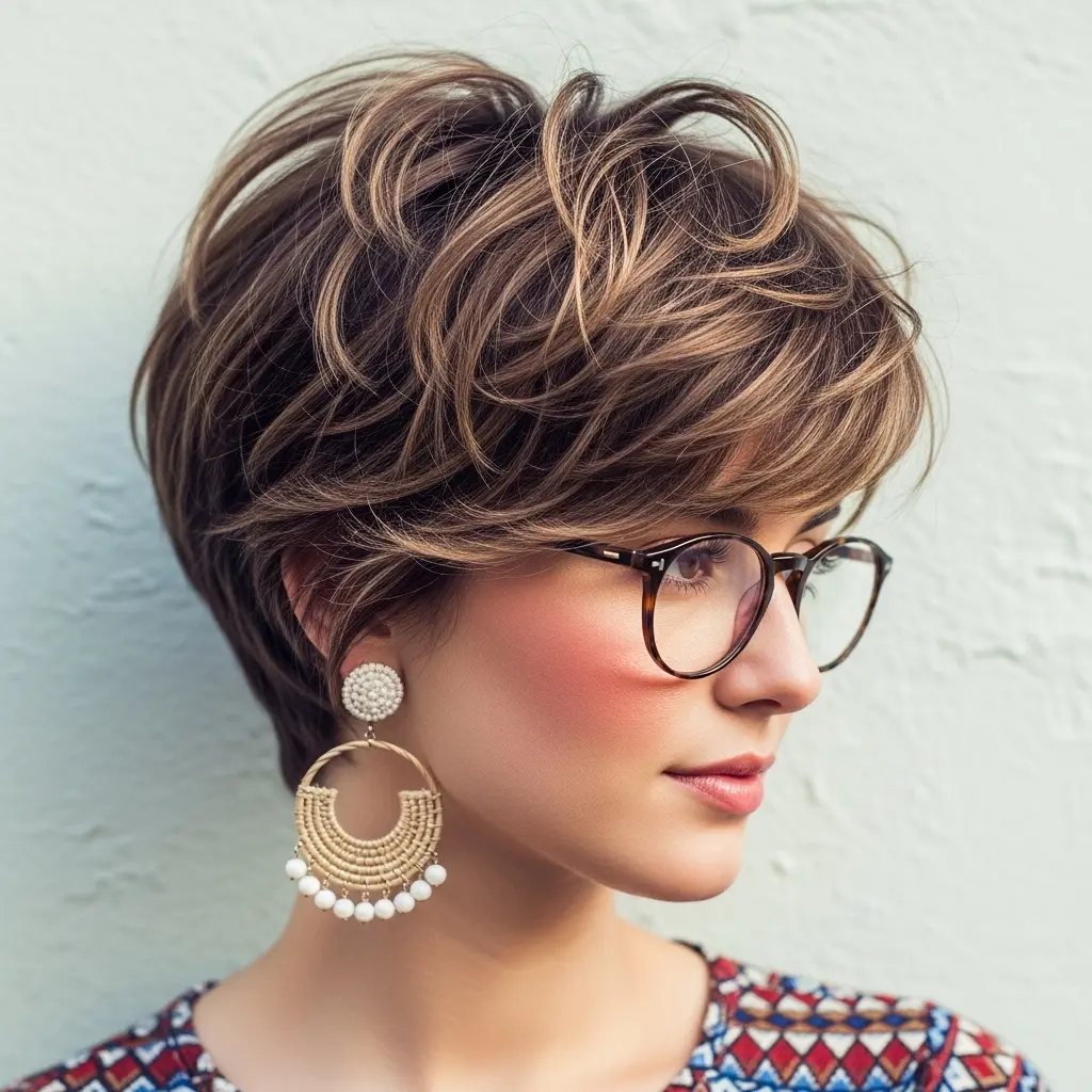 #5 Wind-Swept Bangs on Wavy Pixie