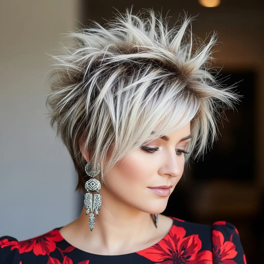 #5 Dynamic Spiky Mullet with Graduated Tones