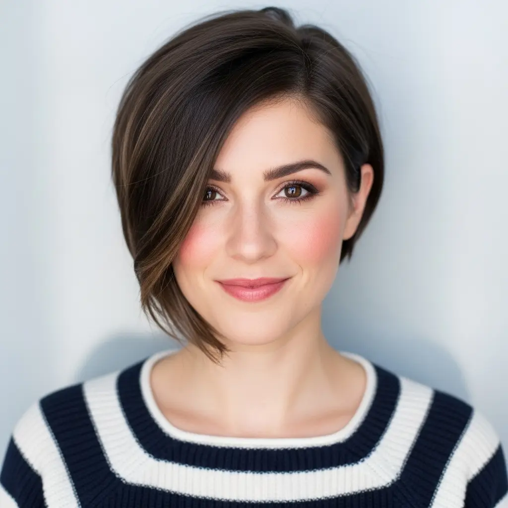 #6 Textured Short Cut with Subtle Side Sweep