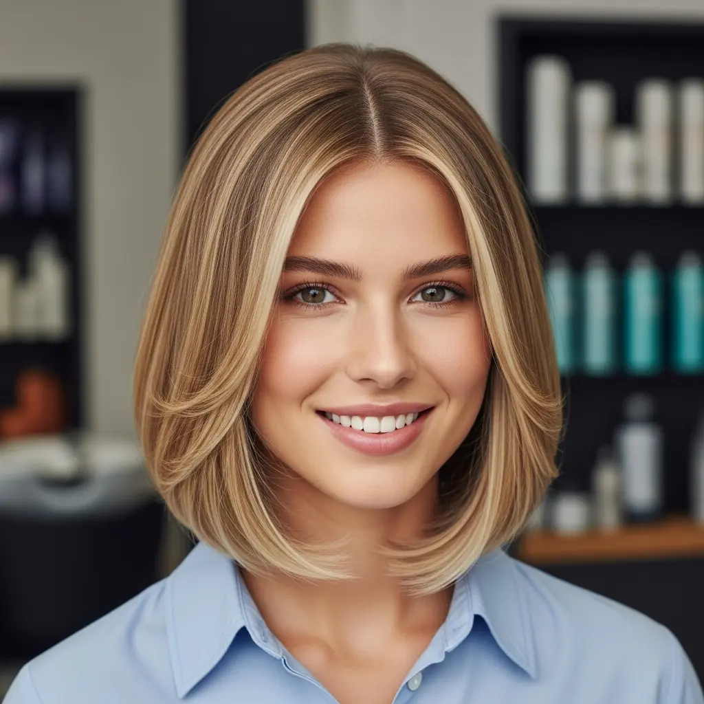 #6 Hot Blonde Bob with Layers