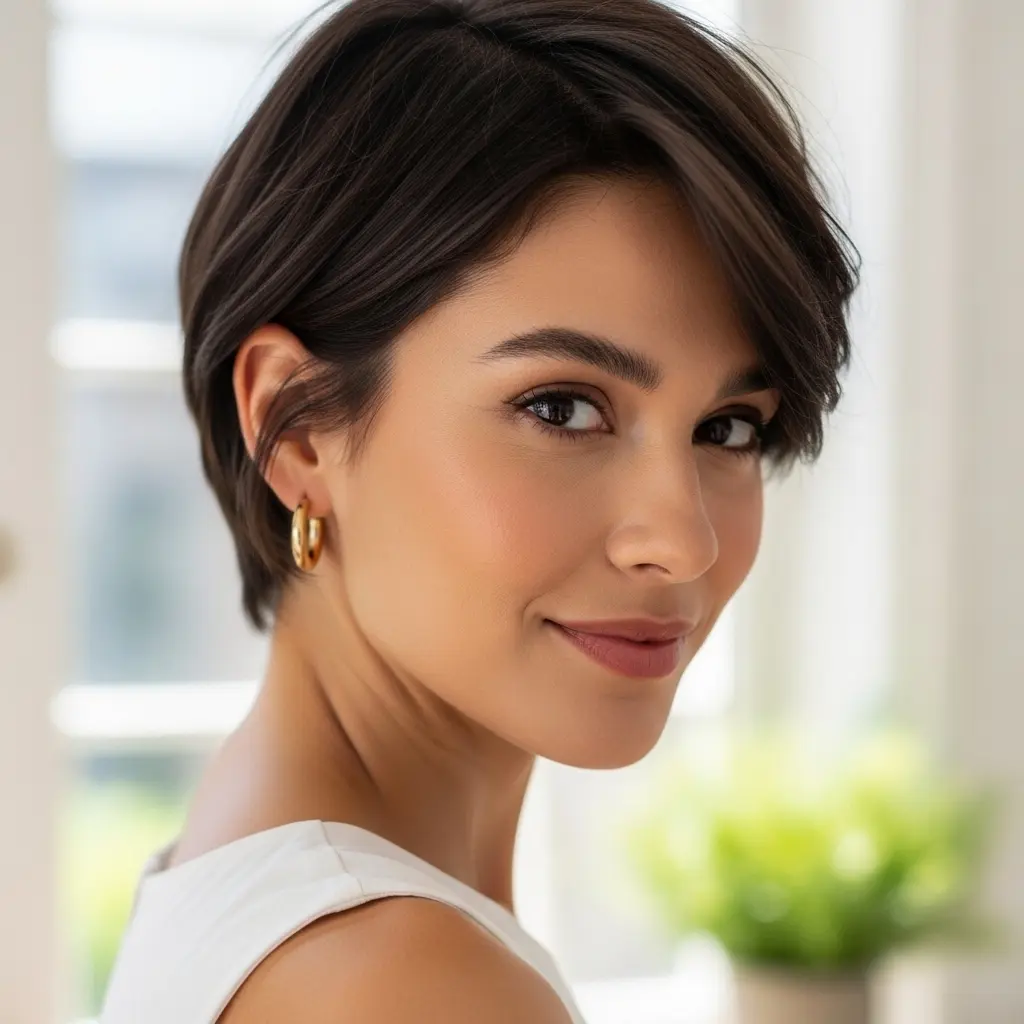 #6 Short Pixie Cut with Choppy Fringe Bangs