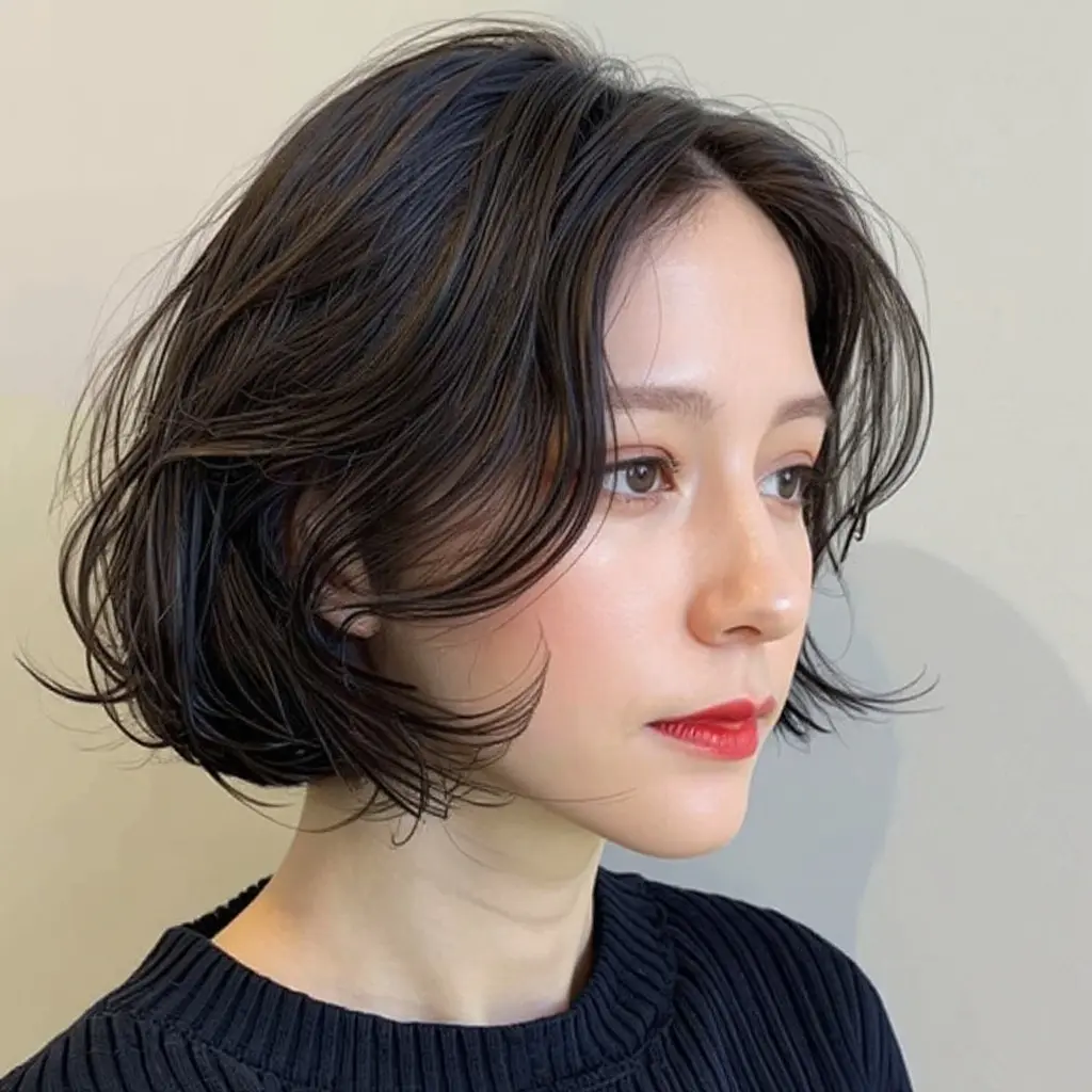 #6 Feathered Charm Bob for Oval Faces