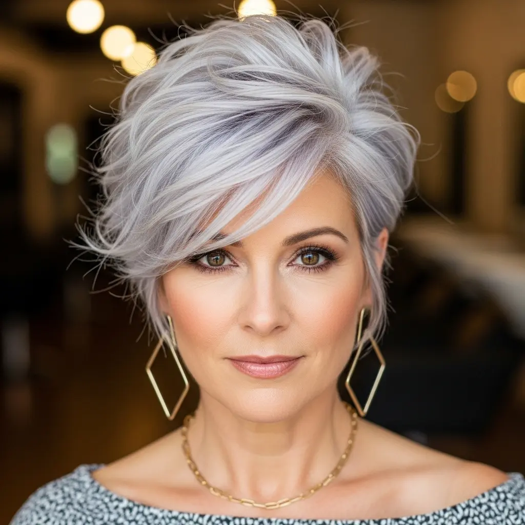 #6 Ash-Blonde Textured Pixie for Sophisticated Flair