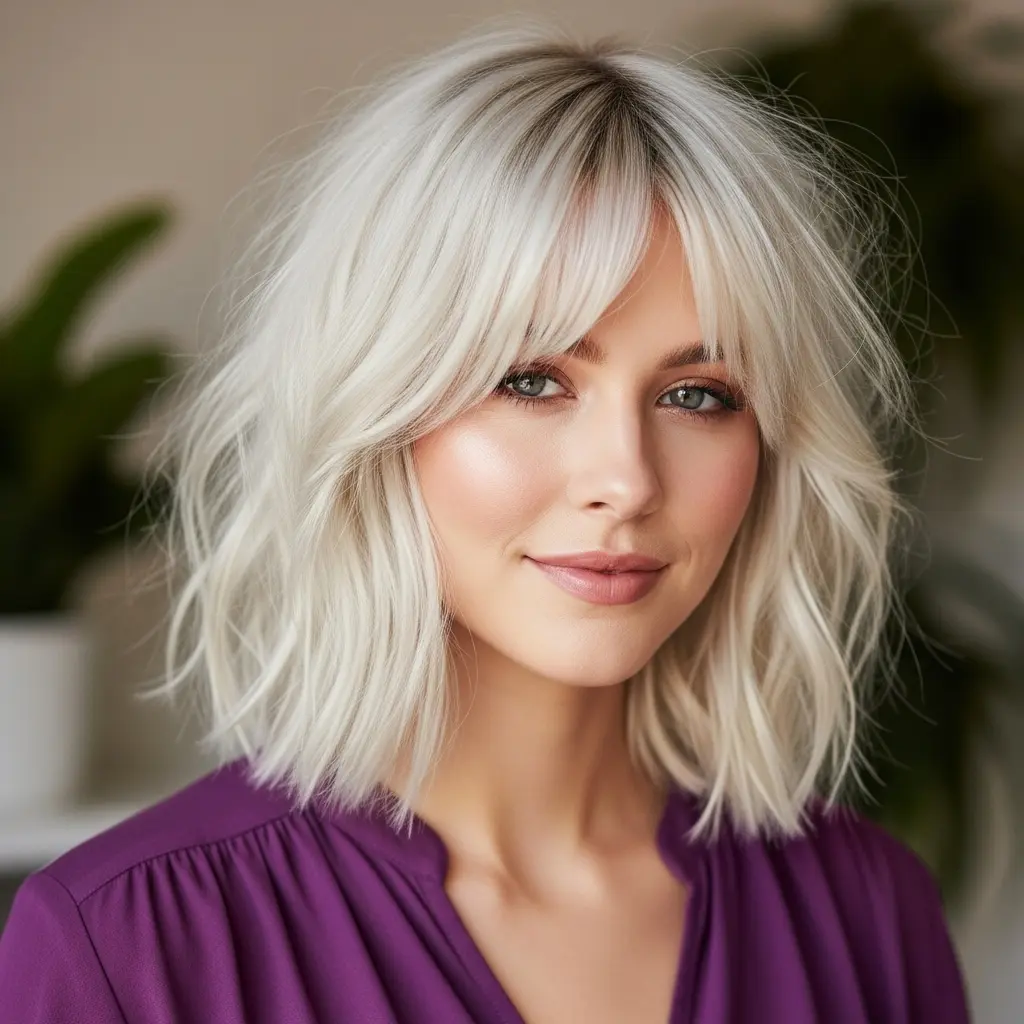 #7 Shag Bob with Side-Swept Fringe