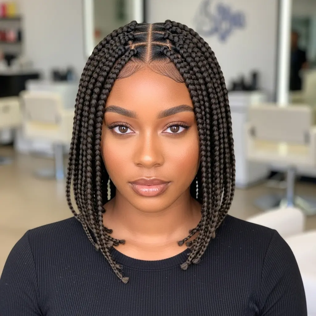 #7 Amazing Boho Knotless Braided Long Bob