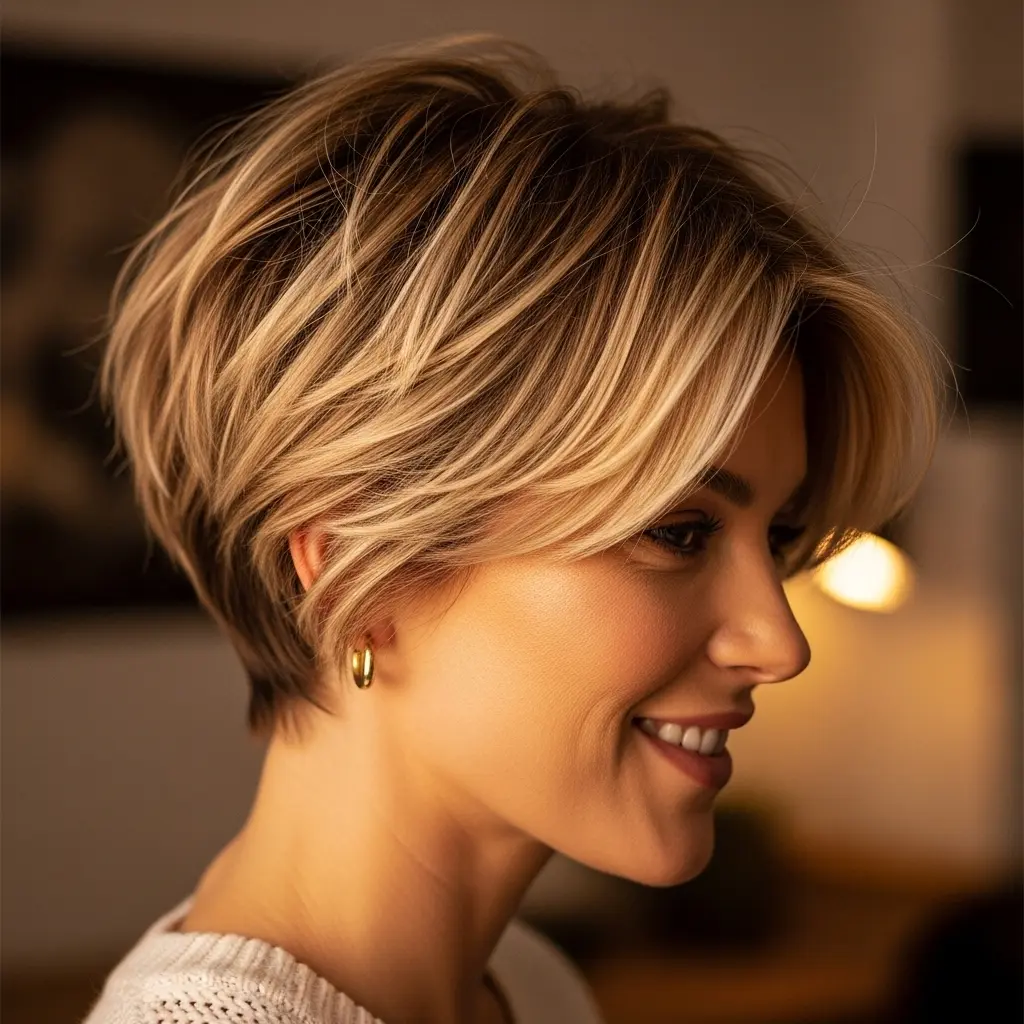 #8 Messy Layers on a Pixie Cut