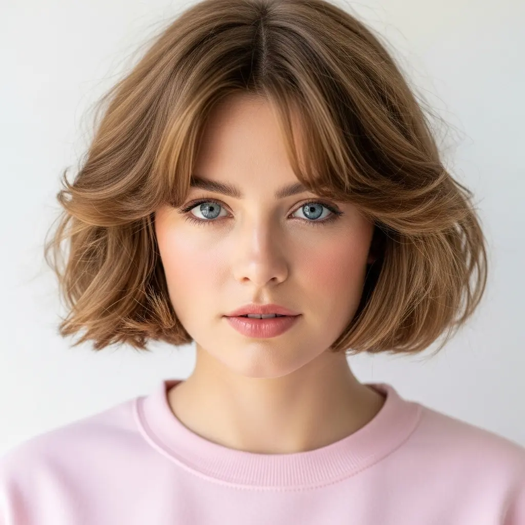 #8 Thick Bob with Curtain Fringe