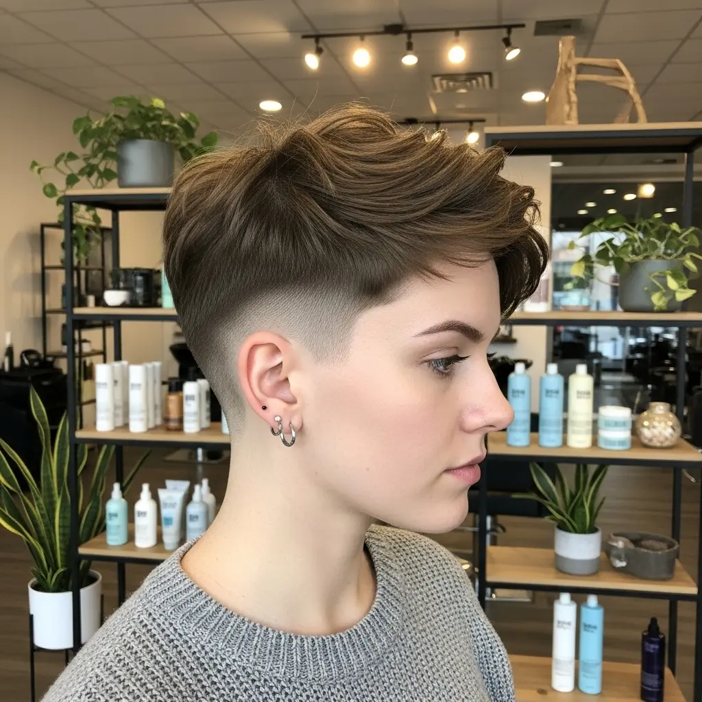 #9 Edgy Curly Crop with Undercut