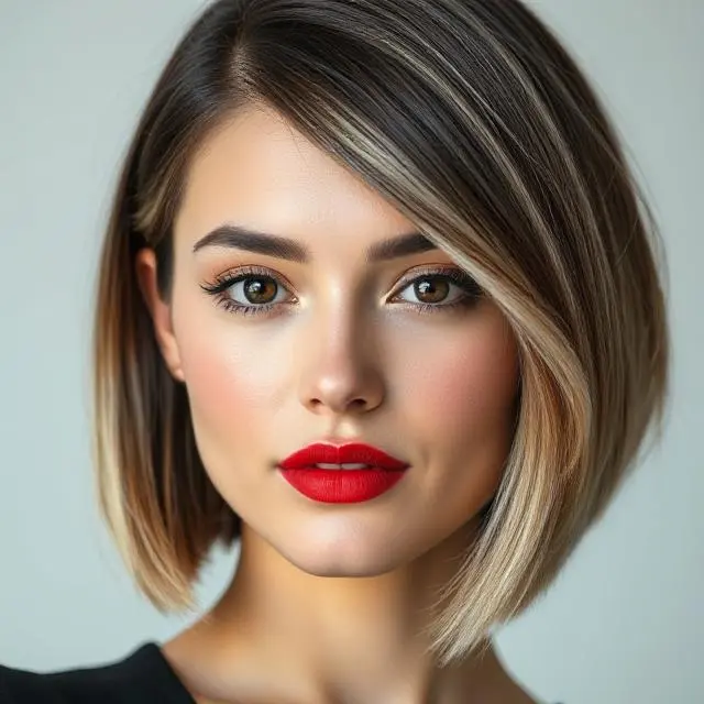 #9 Tapered Bob for a Sharp Look