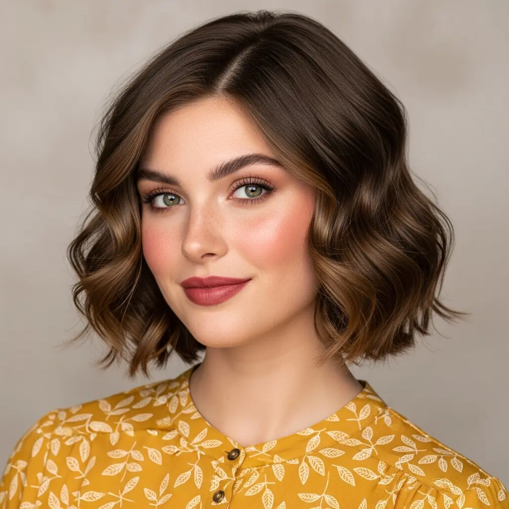 #1 Textured Wavy Jaw-Length Bob