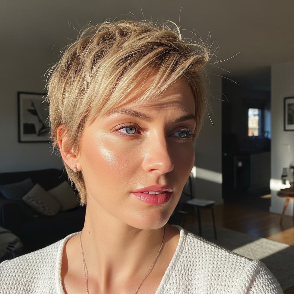 #1 Trendy Mullet Pixie with Bottleneck Bangs